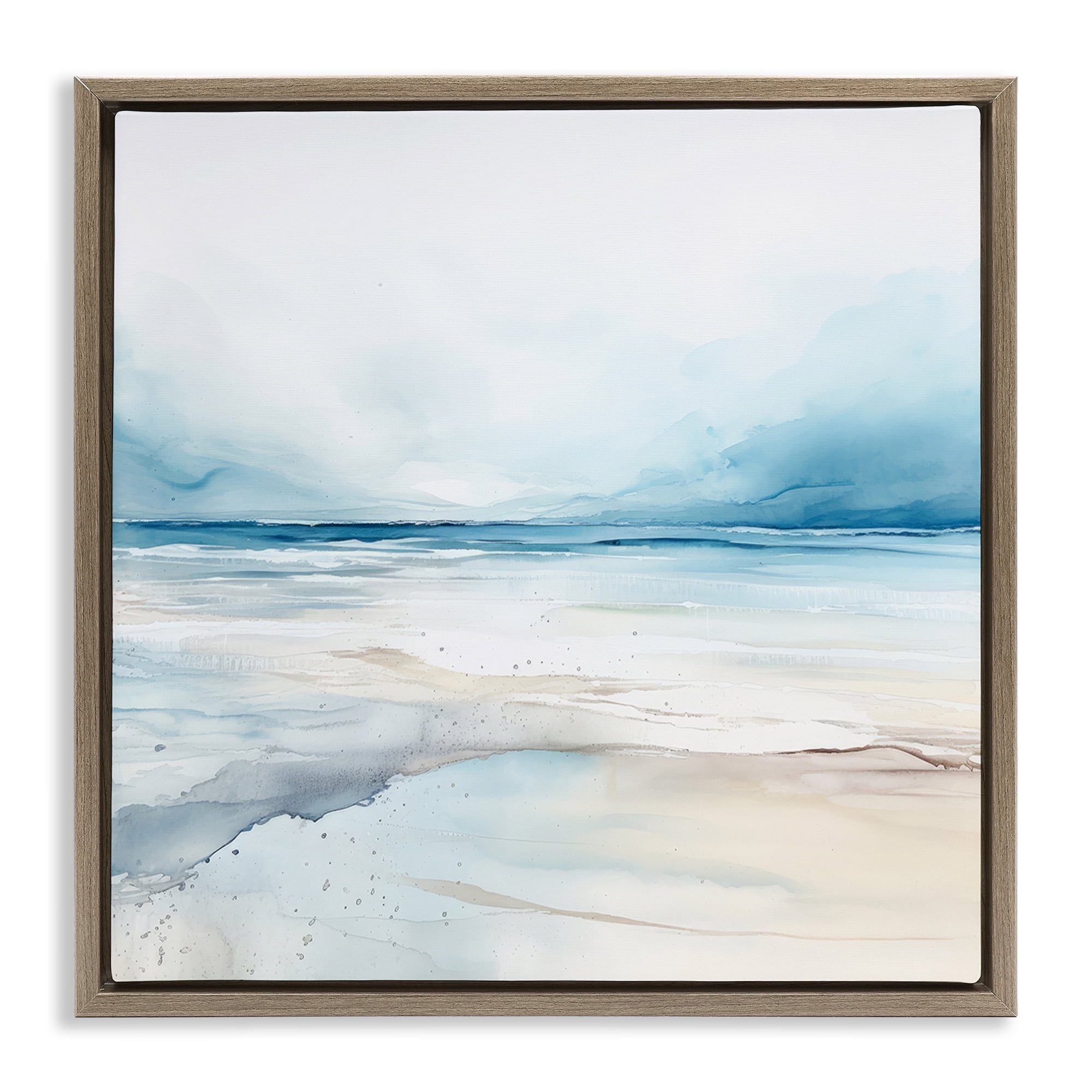 Stupell Industries Nautical Scenery Abstract Abstract Painting Brown Floater Framed Canvas Art Print Wall Art, 18 x 18