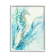 thumbnail image 1 of Stupell Industries Nautical Seahorse Blue Fluid Ocean Water Paintings White Framed Art Print Wall Art, 11x14, by Dina D'Argo, 1 of 8