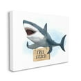 thumbnail image 1 of Stupell Industries Nautical Shark Free Kisses Sign Kid's Animal Humor Canvas Wall Art Design by Ziwei Li, 36" x 48", 1 of 1