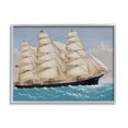 thumbnail image 1 of Stupell Industries Nautical Ship Sailing Transportation Painting Gray Framed Art Print Wall Art, 20 x 16, 1 of 9