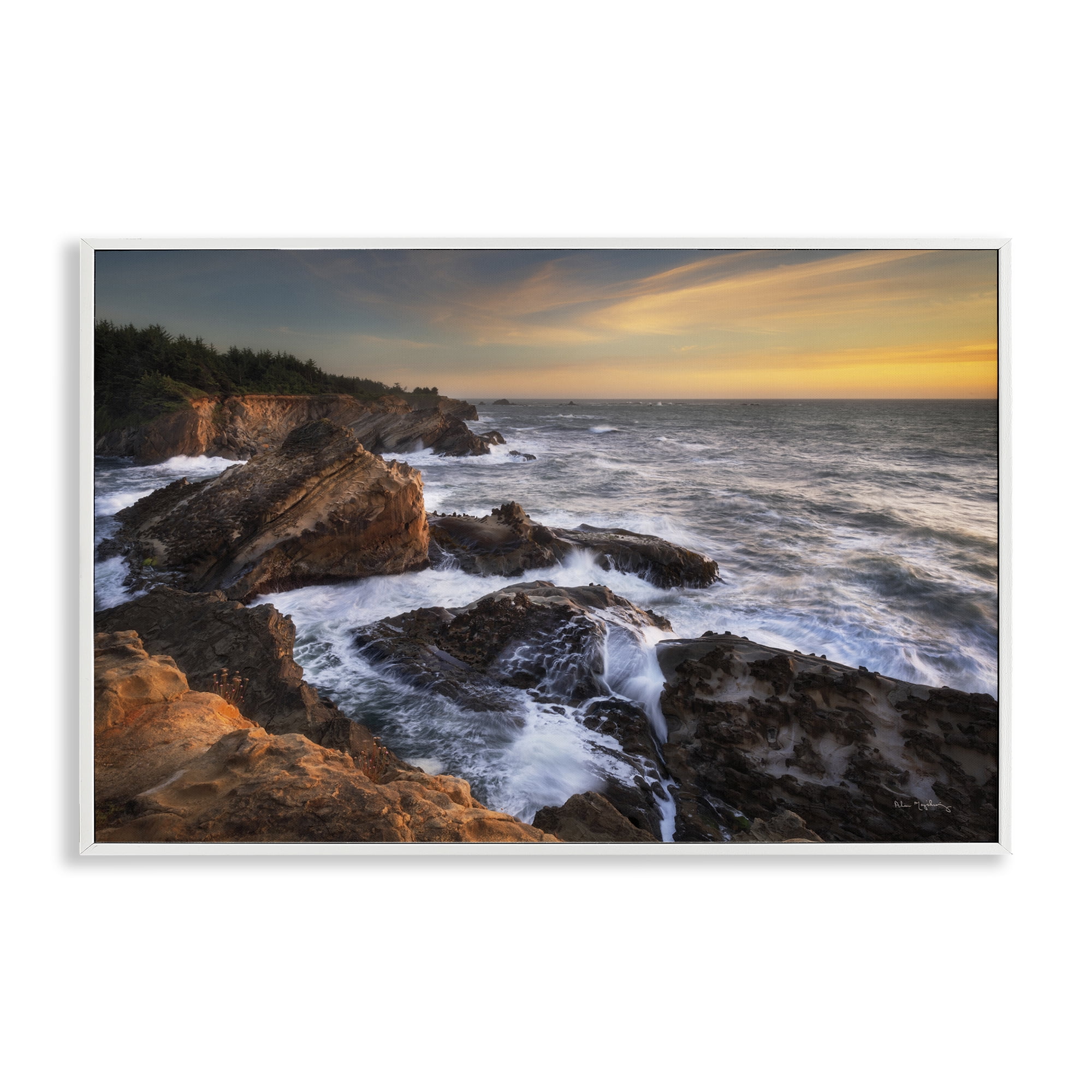 Stupell Industries Nautical Shore Acres Nautical & Beach Photography White Framed Art Print Wall Art, 24 x 16