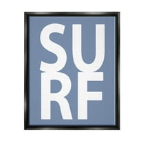 Stupell Industries Nautical Surf Text Nature Painting Black Floater Framed Canvas Art Print Wall Art, 17 x 21