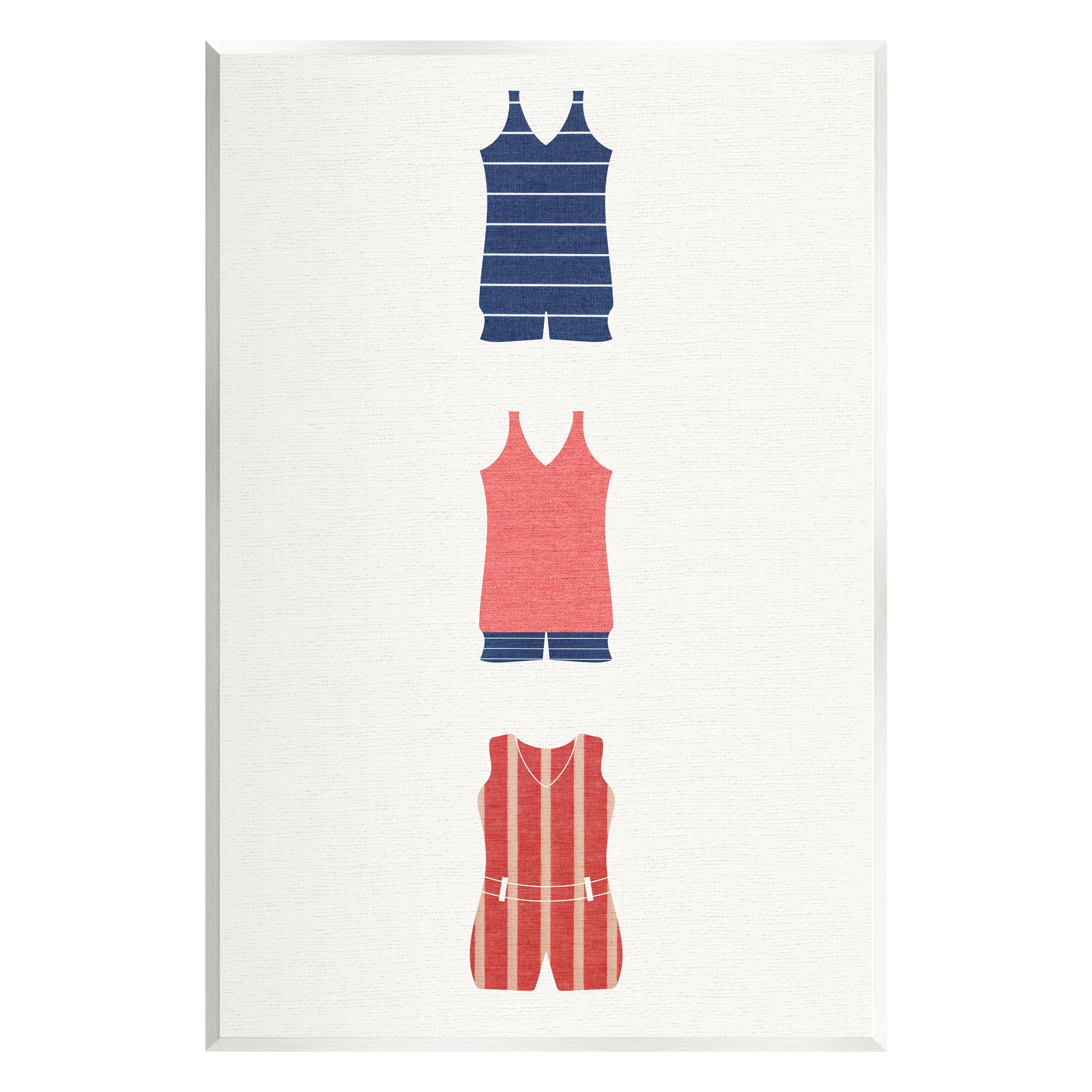 Stupell Industries Nautical Swim Clothes Beauty & Fashion Painting Unframed Art Print Wall Art, 10 x 15
