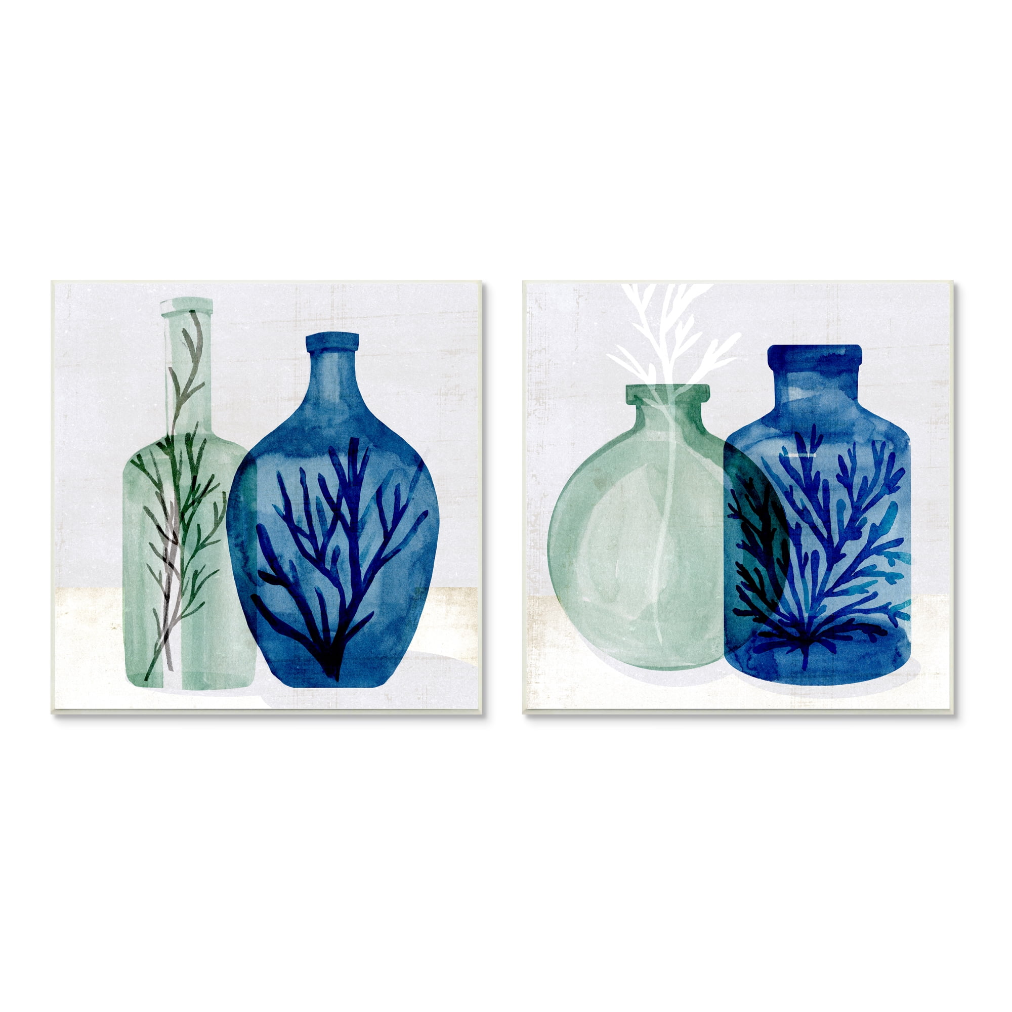 Stupell Industries Nautical Vase Still Life Sea Coral and Botanicals, 12 x 12,Design by Annie Warren