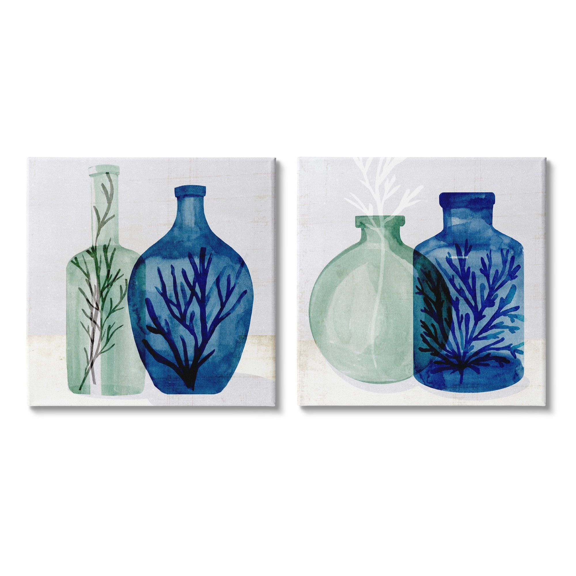 Stupell Industries Nautical Vase Still Life Sea Coral and Botanicals, 24 x 24,Design by Annie Warren