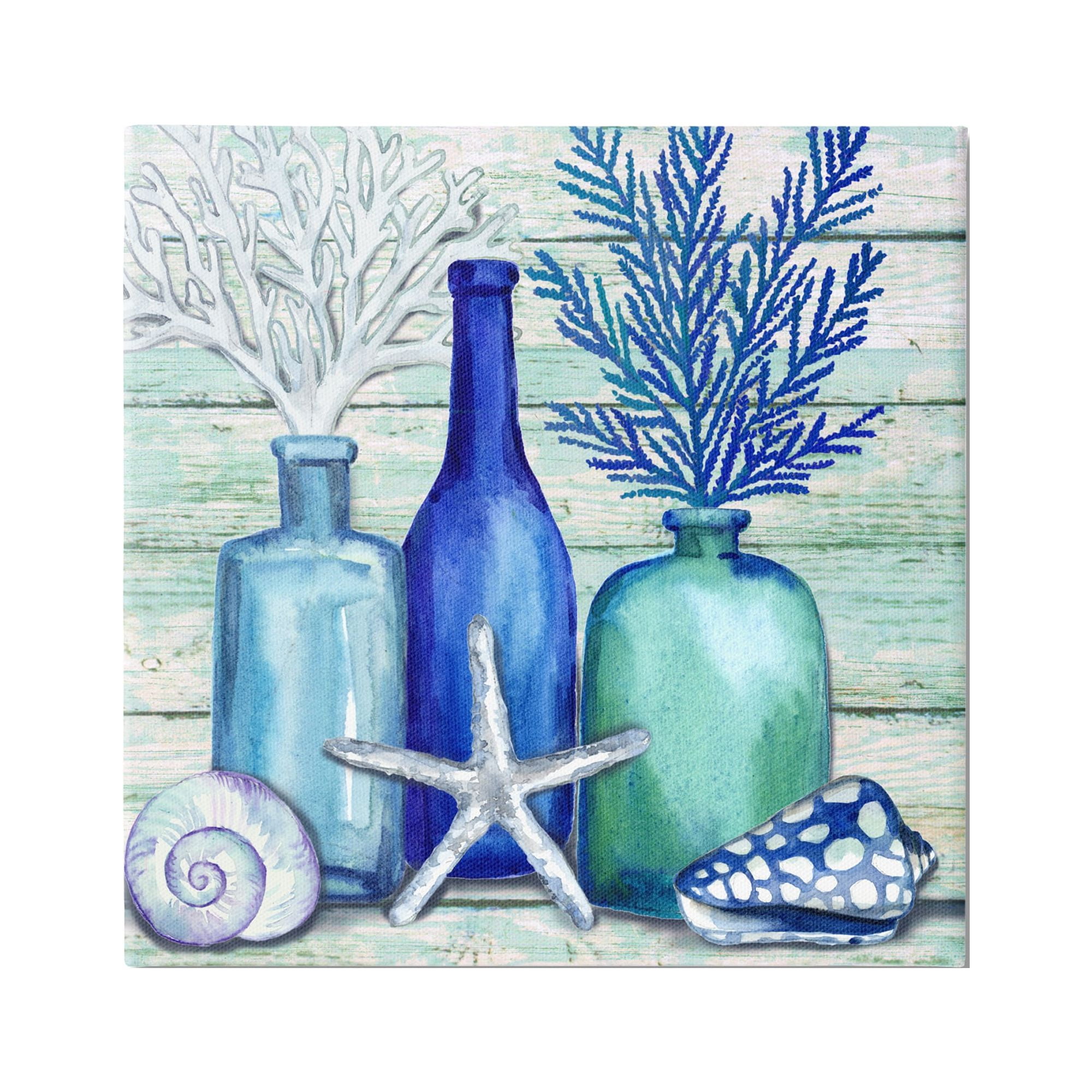 Stupell Industries Nautical Vases & Shells Nature Painting Gallery Wrapped Canvas Art Print Wall Art, 36 x 36