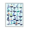 thumbnail image 1 of Stupell Industries Nautical Vibrant Sailboats Types Chart Illustration , 16 x 20, Design by Erica Billups, 1 of 5