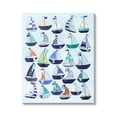 thumbnail image 1 of Stupell Industries Nautical Vibrant Sailboats Types Chart Illustration , 24 x 30, Design by Erica Billups, 1 of 5