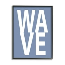 Stupell Industries Nautical Wave Text Nature Painting Black Framed Art Print Wall Art, 11 x 14
