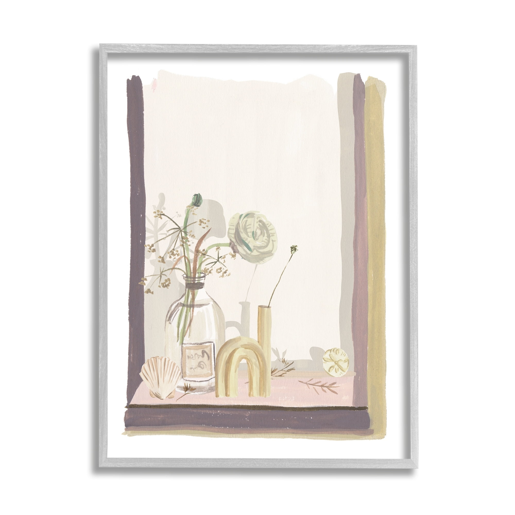 Stupell Industries Nautical Window Sill Still Life Roses Sea Shells, 24 x 30, Design by Melissa WangÂ&nbsp;
