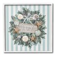 thumbnail image 1 of Stupell Industries Nautical Winter Wreath Holiday Painting White Framed Art Print Wall Art, 12 x 12, 1 of 9