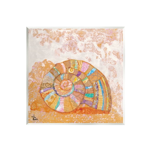 Stupell Industries Nautilus Sea Shell Various Collage Clipping Patterns Painting Unframed Art Print Wall Art, Design by Lisa Morales