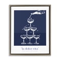 thumbnail image 1 of Stupell Industries Art Deco Navy Champagne Tower Brown Floating Frame Canvas Art, 25 x 31, by Lettered and Lined, 1 of 7