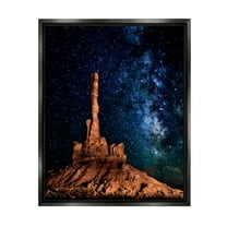 Stupell Industries Nebula & Desert Buttes Fairy Tales & Fantasy Photography Black Floater Framed Art Print Wall Art, 17 x 21