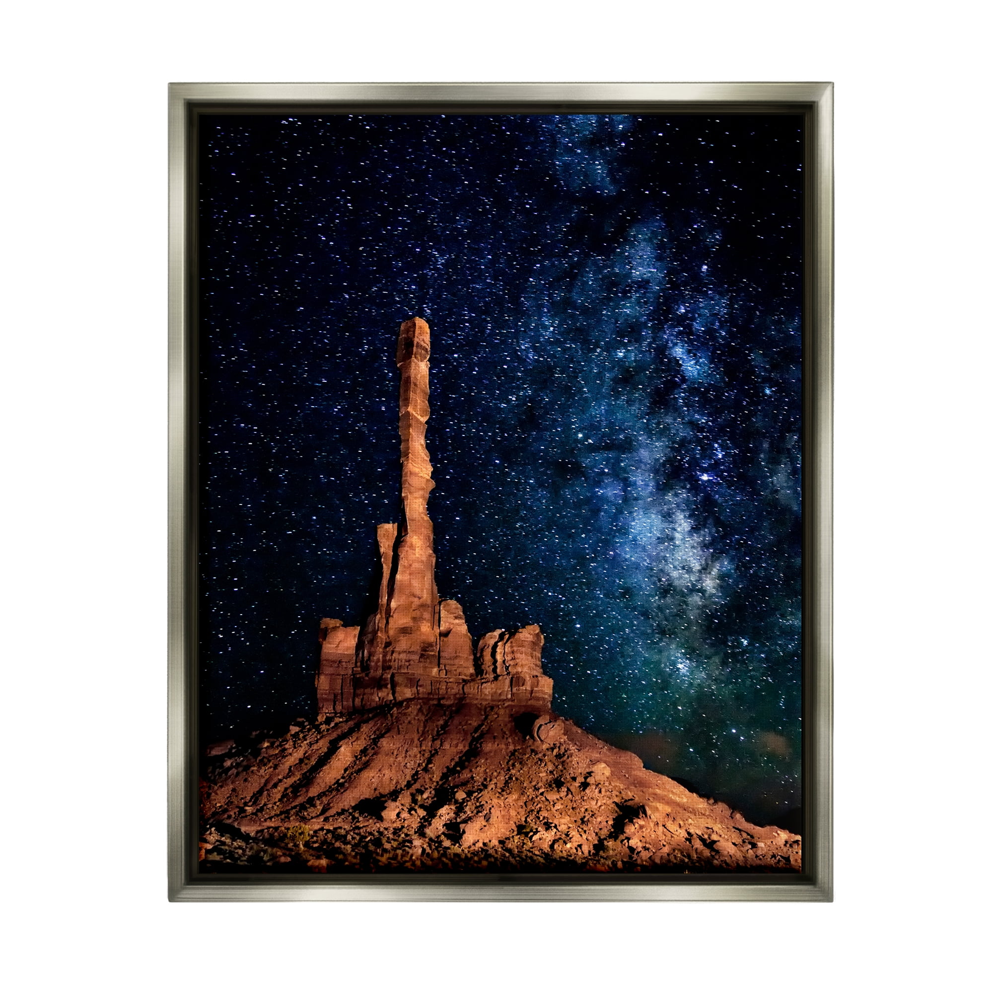 Stupell Industries Nebula & Desert Buttes Fairy Tales & Fantasy Photography Gray Floater Framed Art Print Wall Art, 17 x 21