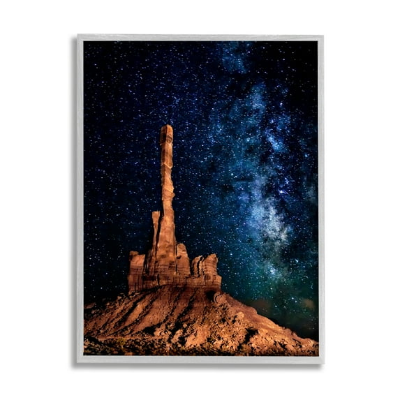 Stupell Industries Nebula & Desert Buttes Fairy Tales & Fantasy Photography Gray Framed Art Print Wall Art, 16 x 20
