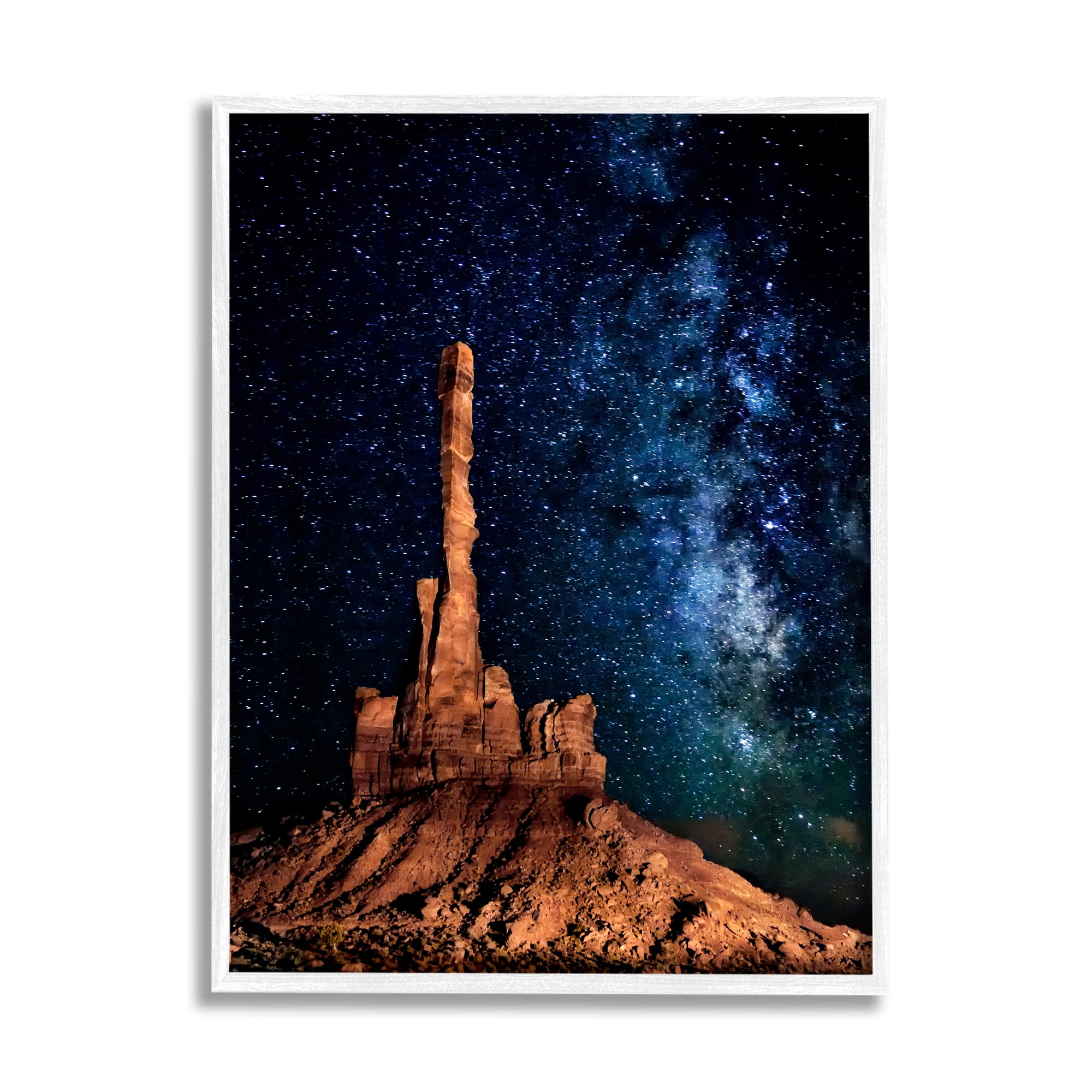 Stupell Industries Nebula & Desert Buttes Fairy Tales & Fantasy Photography White Framed Art Print Wall Art, 16 x 20