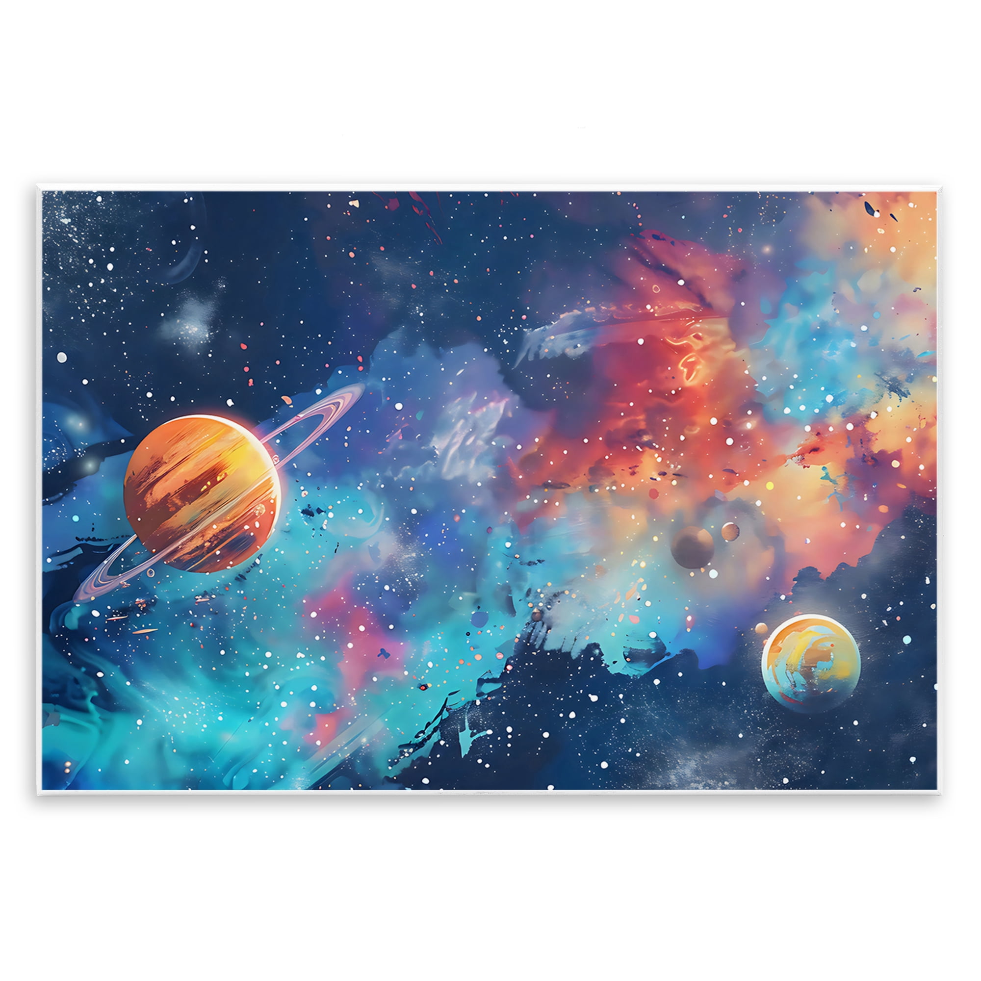 Stupell Industries Nebula Dreams Scattered Planets Wall Plaque Art, design by Creative Studio