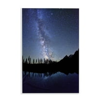Stupell Industries Nebula Reflection in Lake Landscape & Nature Photography Unframed Art Print Wall Art, 10 x 15