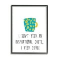 thumbnail image 1 of Stupell Industries Need Coffee Funny Bean Patterned Mug Typography Graphic Art Black Framed Art Print Wall Art, Design by J. Weiss, 1 of 5