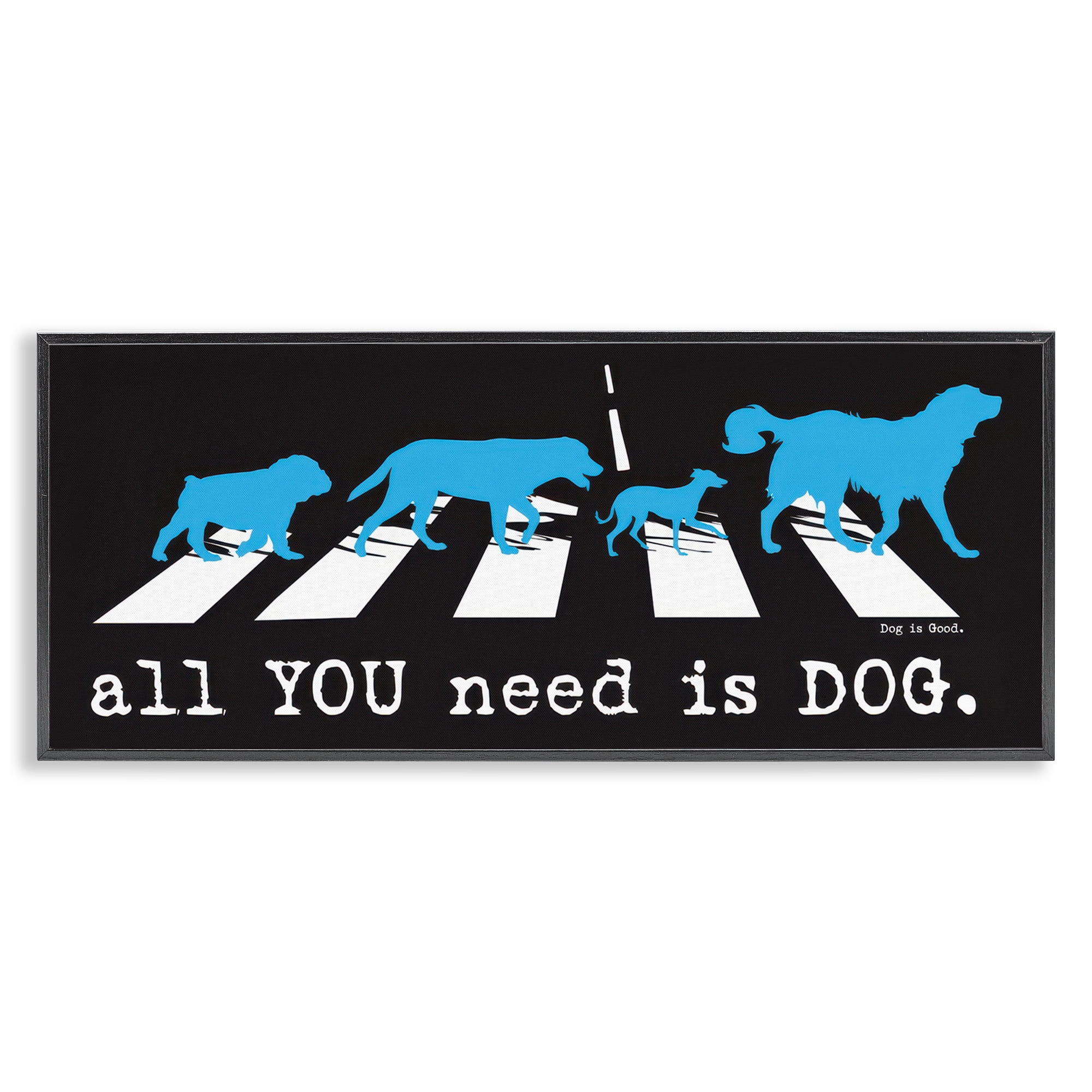 Stupell Industries Need Dog Music Pun Animals Painting Black Framed Art Print Wall Art, 30 x 13