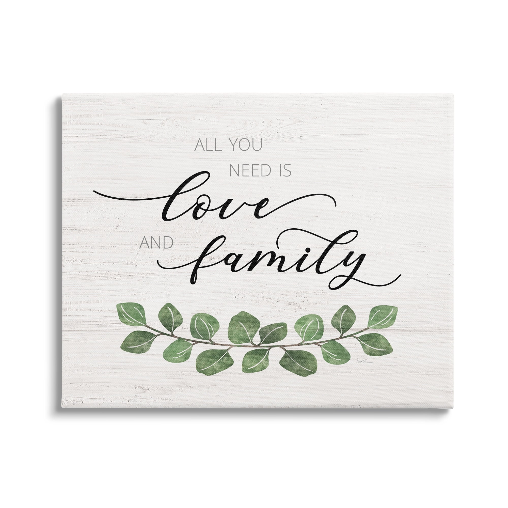 Stupell Industries Need Love and Family Inspirational Calligraphic Sign,20 x 16, Design by Natalie Carpentieri