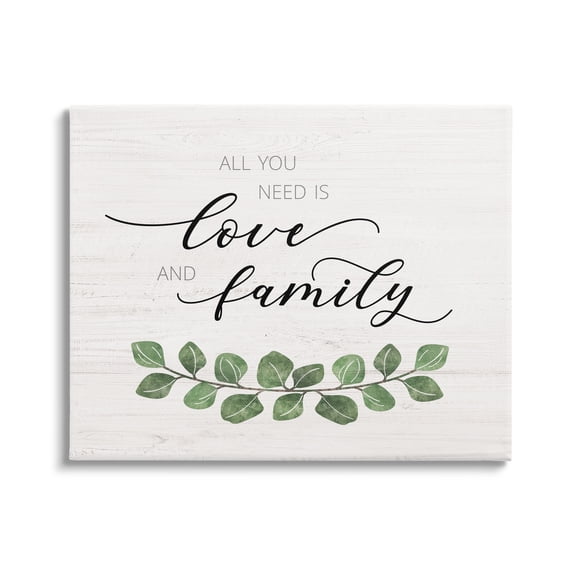 Stupell Industries Need Love and Family Inspirational Calligraphic Sign,20 x 16, Design by Natalie Carpentieri