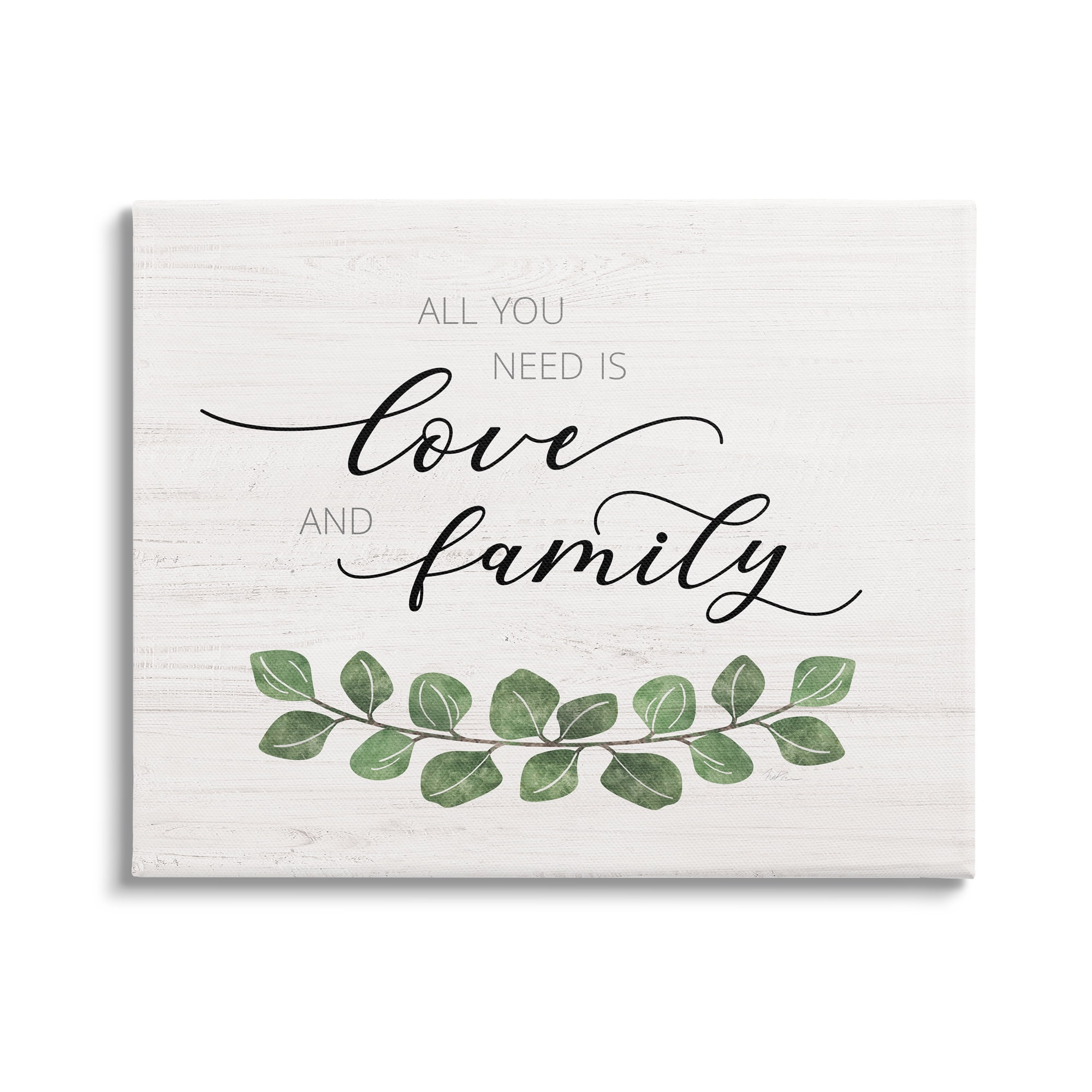 Stupell Industries Need Love and Family Inspirational Calligraphic Sign,48 x 36, Design by Natalie Carpentieri