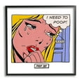 thumbnail image 1 of Stupell Industries Need To Poop Classic Comic Graphic Art Black Framed Art Print Wall Art, Design by Matheus Lopes Castro, 1 of 7