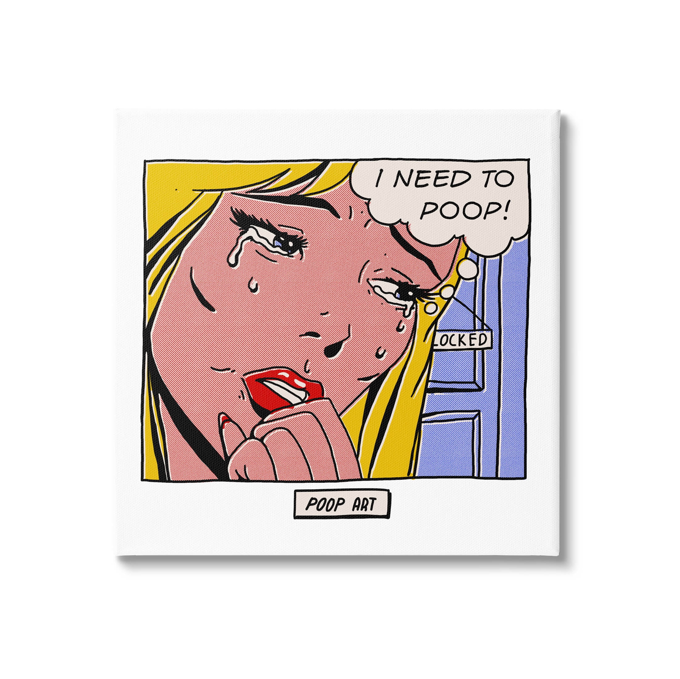 Stupell Industries Need To Poop Classic Comic Graphic Art Gallery Wrapped Canvas Print Wall Art, Design by Matheus Lopes Castro