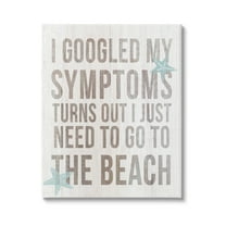 Stupell Industries Need to Go Beach Phrase Graphic Art Gallery Wrapped Canvas Print Wall Art, Design by Lil' Rue