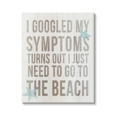 Stupell Industries Need to Go Beach Phrase Graphic Art Gallery Wrapped Canvas Print Wall Art, Design by Lil' Rue