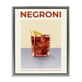 thumbnail image 1 of Stupell Industries Negroni Classic Cocktail Food & Beverage Painting Gray Floater Framed Canvas Art Print Wall Art, 17 x 21, 1 of 9