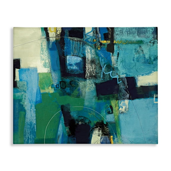 Stupell Industries Nelle Profondit Abstraction Canvas Wall Art design by Maurizio Piovan, 16 x 20