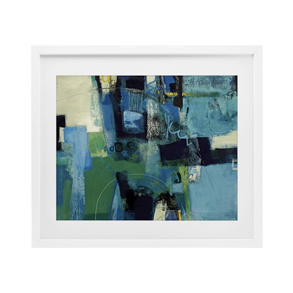 Stupell Industries Contemporary Nelle Profondit Abstraction White Framed Print Under Glass, 21 x 17, by Maurizio Piovan