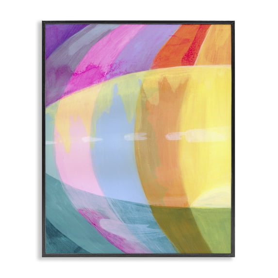 Stupell Industries Mid-Century Neon Flare Abstract Black Framed Giclee Art, 11 x 14, by Grace Popp
