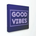 thumbnail image 1 of Stupell Industries Neon Good Vibes Fashion Modern Purple Word Design Canvas Wall Art by Dawn Vietro, 1 of 1