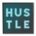 thumbnail image 1 of Stupell Industries Neon Hustle Fashion Modern Blue Word Design Framed Giclee Texturized Art by Dawn Vietro, 1 of 1