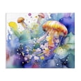 thumbnail image 1 of Stupell Industries Coastal Neon Jellyfish Underwater Canvas Art, 48 x 36, by Shelly Craig, 1 of 8