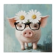 thumbnail image 1 of Stupell Industries Rustic Lodge Nerdy Natalie Piglet Canvas Art, 24 x 24, by Tina LeCour, 1 of 8