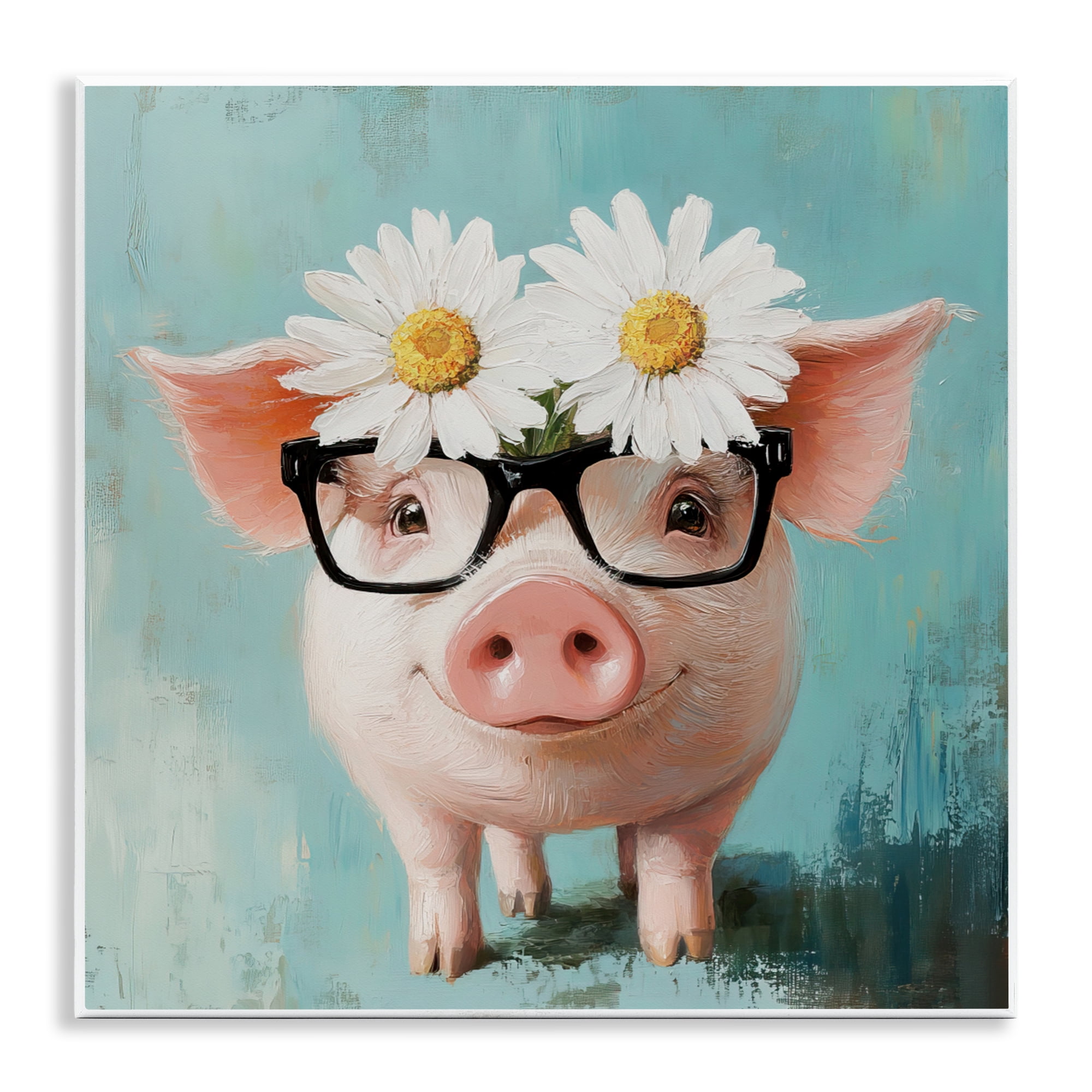 Stupell Industries Nerdy Natalie Piglet Wall Plaque Art, design by Tina LeCour