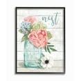 thumbnail image 1 of Stupell Industries Nest Grow Flower Jar Rustic Wood Textured Word Design Framed Wall Art by Mary Urban, 1 of 8