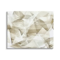 Stupell Industries Neutral Abstract Folds White Beige Busy Shapes Canvas Wall Art, 20 x 16, Design by Alonzo Saunders