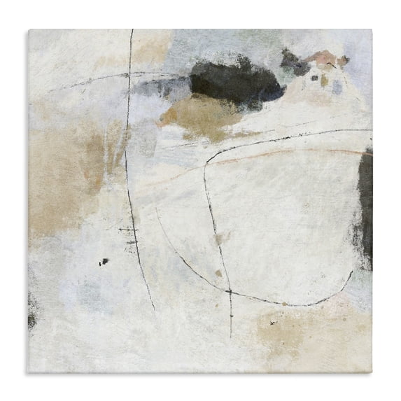 Stupell Industries Neutral Abstract Pattern Abstract Painting Gallery Wrapped Canvas Art Print Wall Art, 30 x 30