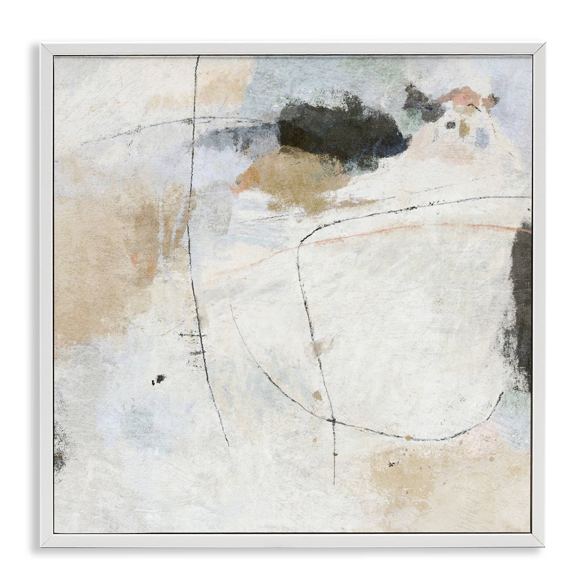 12" x 12" White Framed Abstract Canvas Print