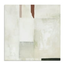 Stupell Industries Neutral Abstract Simplicity Abstract Painting Gallery Wrapped Canvas Art Print Wall Art, 17 x 17