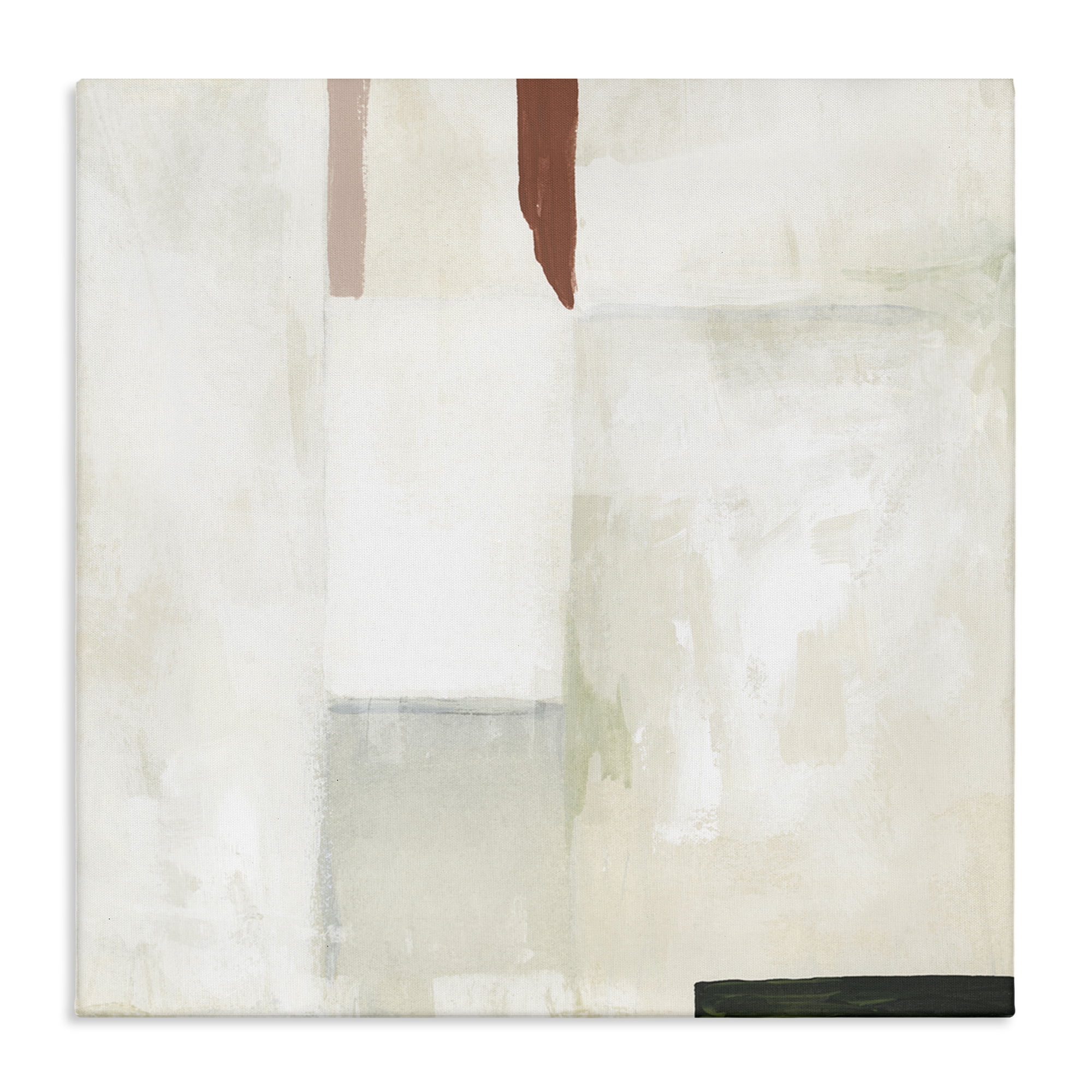Stupell Industries Neutral Abstract Simplicity Abstract Painting Gallery Wrapped Canvas Art Print Wall Art, 36 x 36