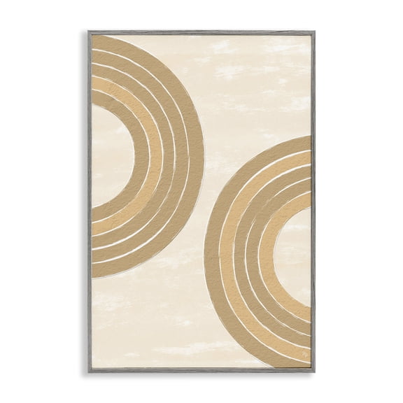 Stupell Industries Neutral Arch Expressions Abstract Painting Gray Framed Art Print Wall Art, 20 x 30
