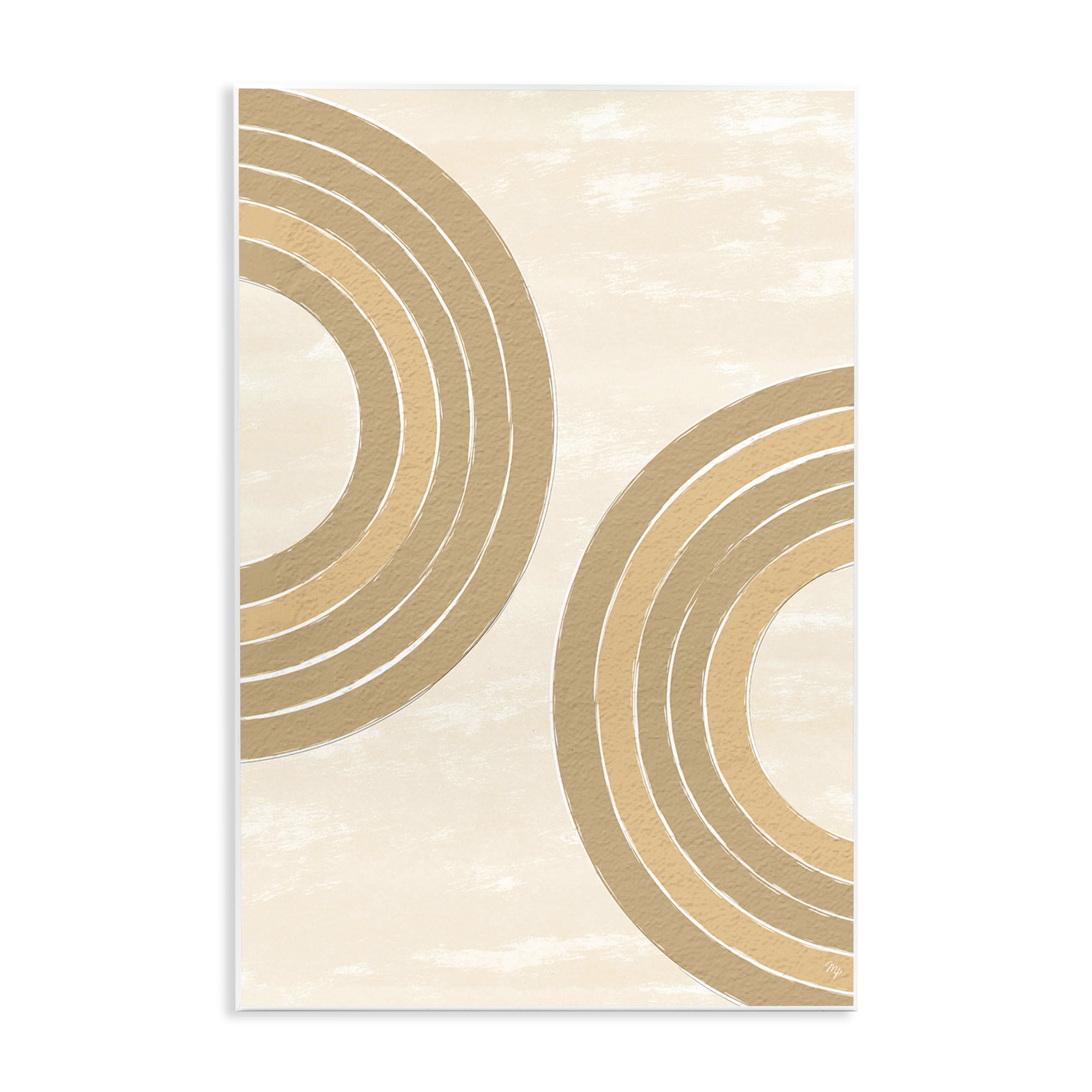 Stupell Industries Neutral Arch Expressions Abstract Painting Unframed Art Print Wall Art, 13 x 19