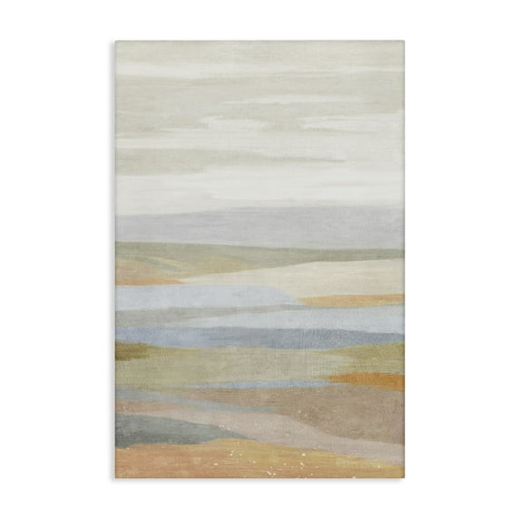 Stupell Industries Neutral Beach Dunes Coastal Painting Gallery Wrapped Canvas Art Print Wall Art, 30 x 45